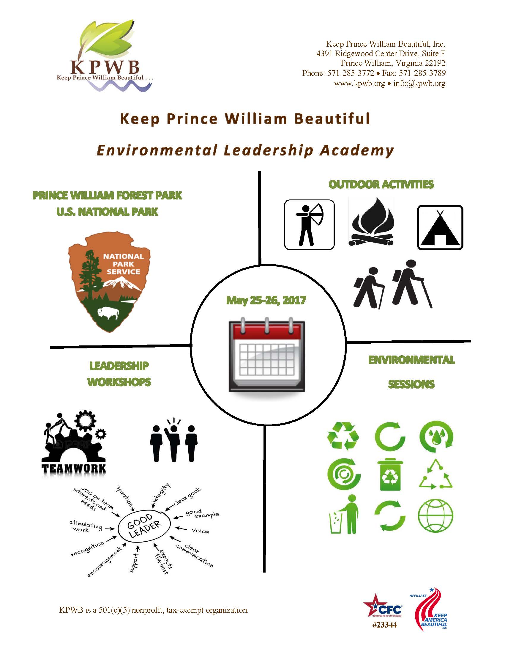 Keep Prince William Beautiful Educational Outreach Program: Environmental Leadership Academy